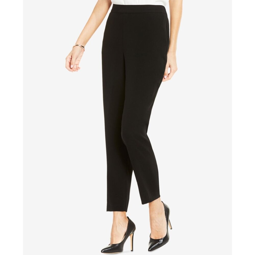 NWT Vince Camuto Womens Size Large Black Skinny Crop Dress Stretch Pants NEW